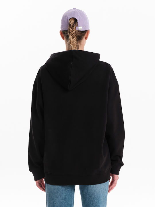 Women's Sweatshirt Hooded Black