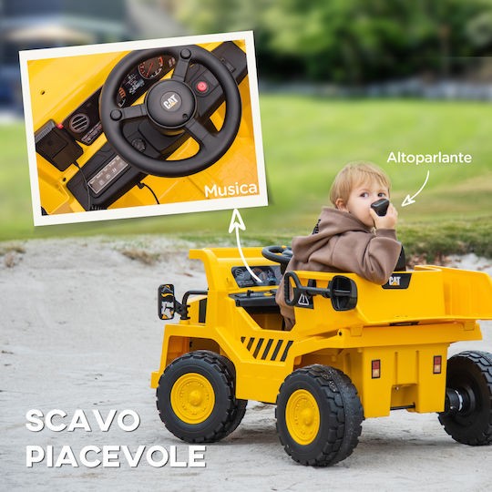 Παιδικό Τρακτέρ Caterpillar Ηλεκτροκίνητο 12 Volt Κίτρινο για 3+ Ετών