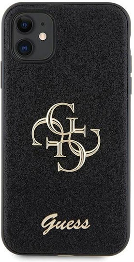 Guess Glitter Script Back Cover Πλαστικό Μαύρο (Apple iPhone 11/XR)