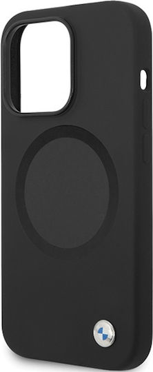 BMW Umschlag Rückseite Silikon Schwarz (Apple iPhone 14 Pro)