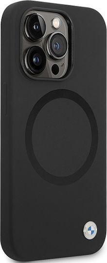 BMW Umschlag Rückseite Silikon Schwarz (Apple iPhone 14 Pro)