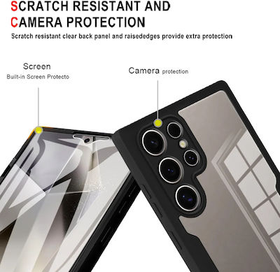 Techsuit Acoperire completă 360 Set cu Sticlă Roz (Galaxy S24 Ultra)