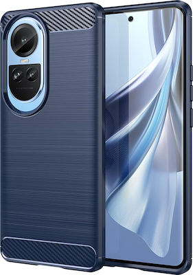 Techsuit Carbon Back Cover Silicone Blue (Oppo Reno10)