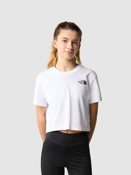 The North Face Kinder-Crop-Top Kurzarm Weiß