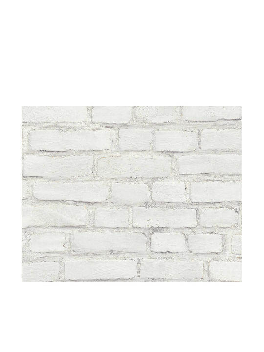 Wall Wallpaper Brick Neue Bude Vinyl White - Grey 1000x53cm Washable