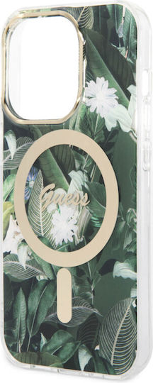 Guess Jungle Collection Задна корица Пластмаса / Силикон Каки (iPhone 14 Pro Max)