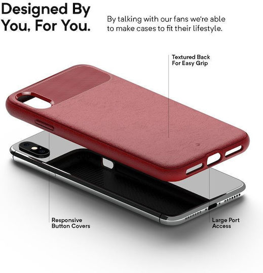 Caseology Vault Back Cover Plastic Red (iPhone XS Max)
