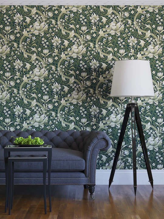 Wallpaper Fabric Green L1005xW53cm