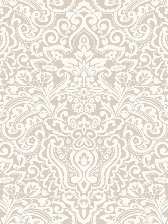 Wallpaper Damaschi Vinyl Beige L1005xW53cm