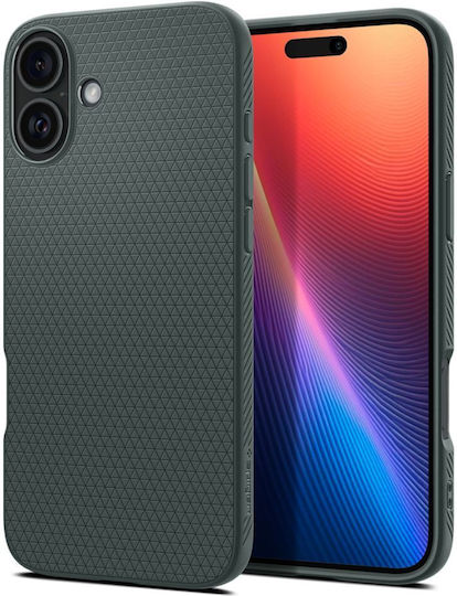 Spigen Liquid Air Заден Калъф Силикон Abyss Зелен (iPhone 16)