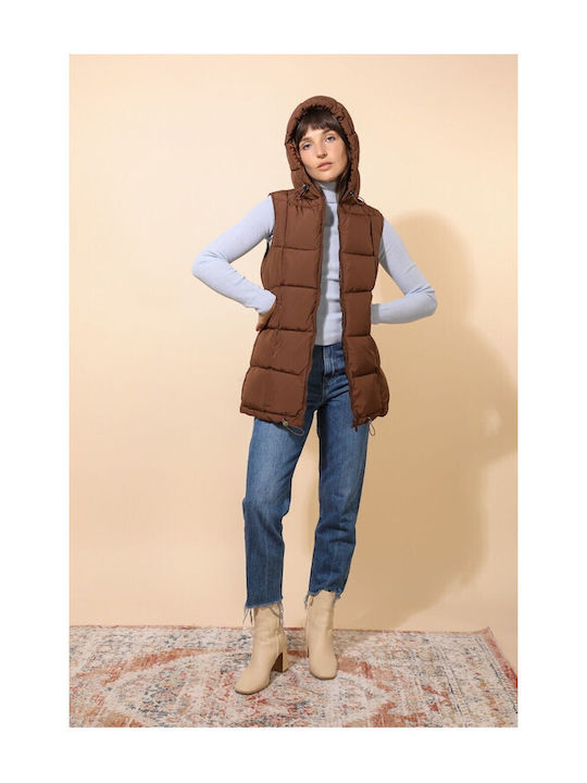 ATTRAIT PARIS DOWN JACKET AT8385-CHOCOLATE