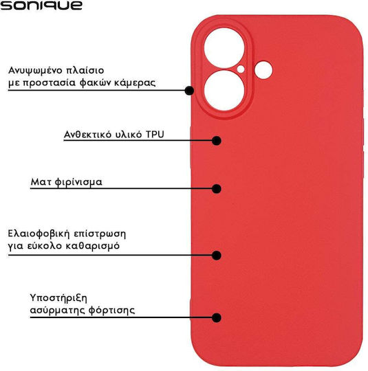 Θήκη Σιλικόνης My Colors Sonique Apple Iphone 16 Pro Max Κόκκινο