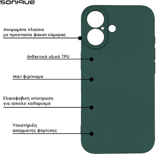 My Colors Sonique Silicone Case for Apple iPhone 16 Pro Dark Green