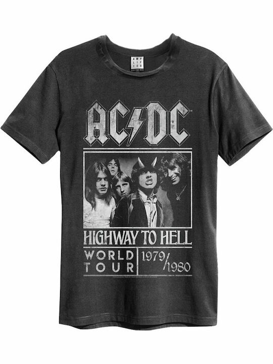 Amplified Highway To Hell World Tour 1979/1980 T-shirt AC/DC Γκρι Βαμβακερό Ανθρακί
