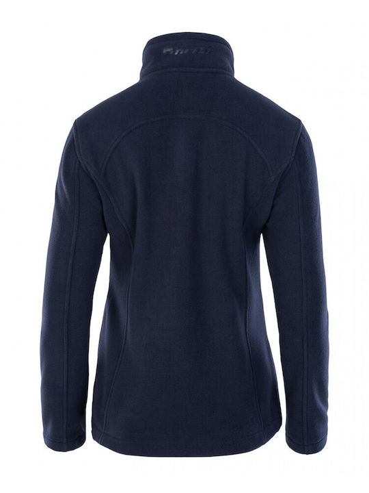 Hi-Tec Fleece Γυναικεία Ζακέτα με Φερμουάρ σε Navy Μπλε Χρώμα