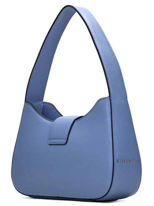 Leather Women's Bag Shoulder Light Blue