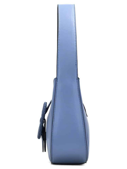 Leather Women's Bag Shoulder Light Blue