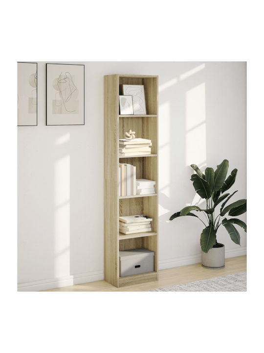 Bookcase Sonoma Oak 40x24x176cm