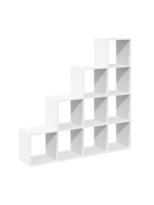 Βιβλιοθήκη Λευκό 131.5x29x131.5εκ.