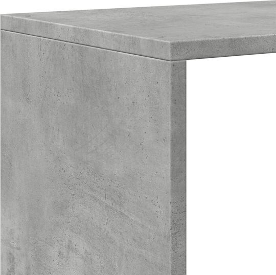 Grey Concrete Bookcase 131.5x29x131.5cm