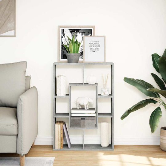 Bibliothek Grau Beton 63x20x90cm