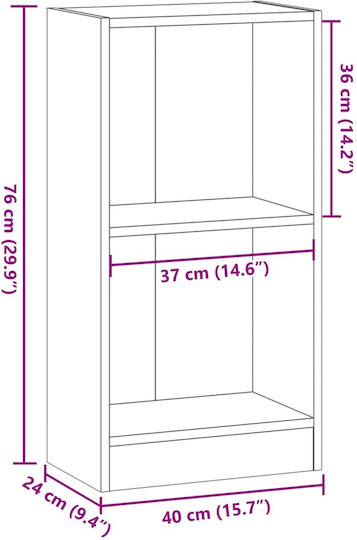 Bibliothek Braun 40x24x76cm