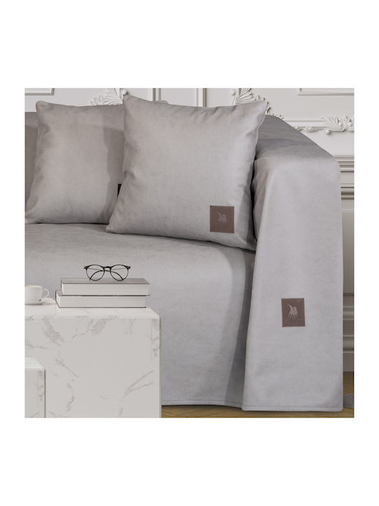 Greenwich Polo Club Sofa Throws 2 Seater 3926 180x250cm Grey Light