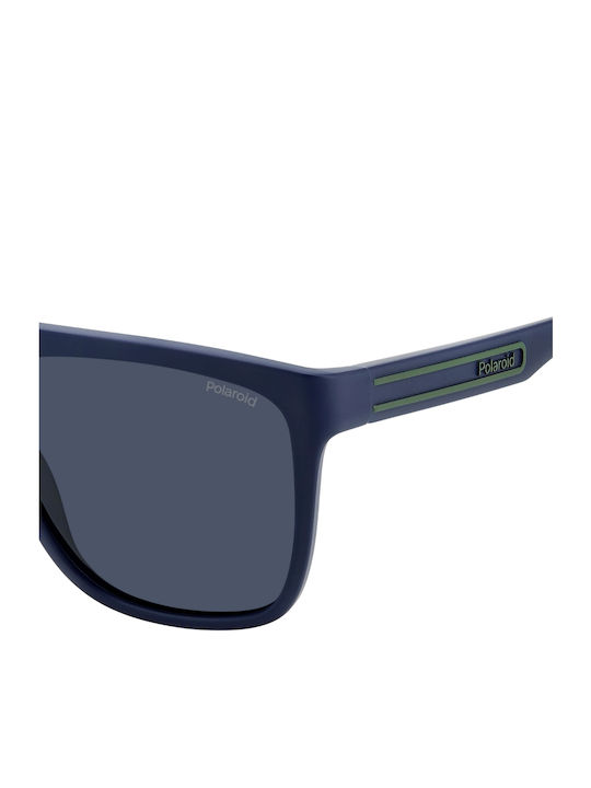 Polaroid Unisex Sunglasses with Navy Blue Plastic Frame and Blue Polarized Lens PLD2162/S FLL/C3
