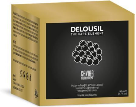 Delousil Cremă de Față de Zi pentru Hidratare, Anti-îmbătrânire și Reconstrucție cu Acid Hialuronic și Caviar 50ml