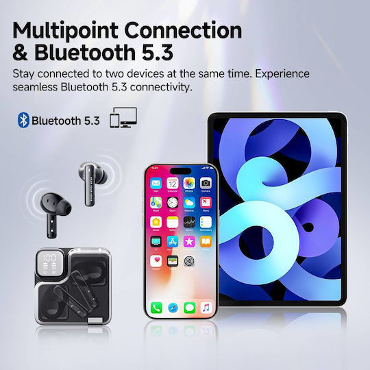 QCY MeloBuds Neo Bluetooth Handsfree Ακουστικά με Θήκη Φόρτισης Πορτοκαλί