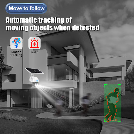 Levofast IP Surveillance Camera 4G Full HD 1080p Waterproof Battery with Two-Way Communication and 6mm Lens