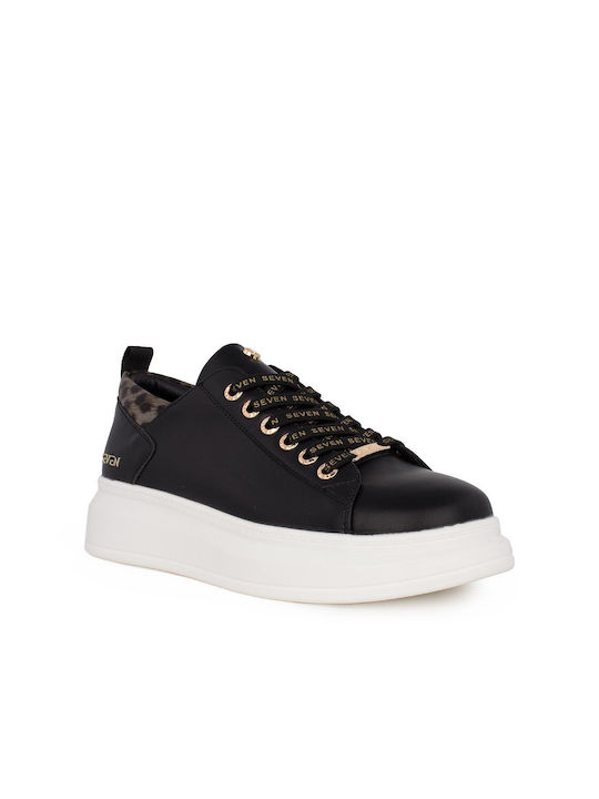 Seven Damen Anatomisch Sneakers Black Leopard