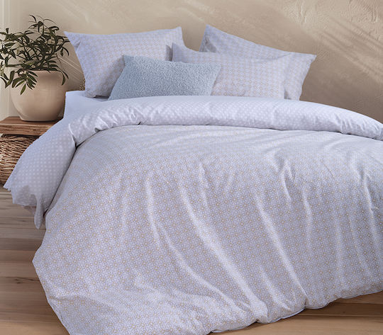 Nef-Nef Homeware Module Σετ Σεντόνια Υπέρδιπλα με Λάστιχο 160x200+35εκ. Grey (4τμχ)