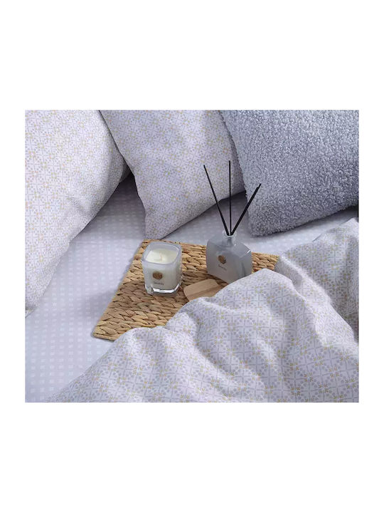 Nef-Nef Homeware Module Σετ Σεντόνια Μονά με Λάστιχο 100x200+35εκ. Grey (3τμχ)