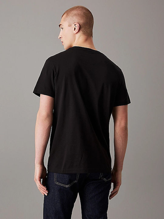 Calvin Klein T-shirt Bărbătesc cu Mânecă Scurtă BLACK