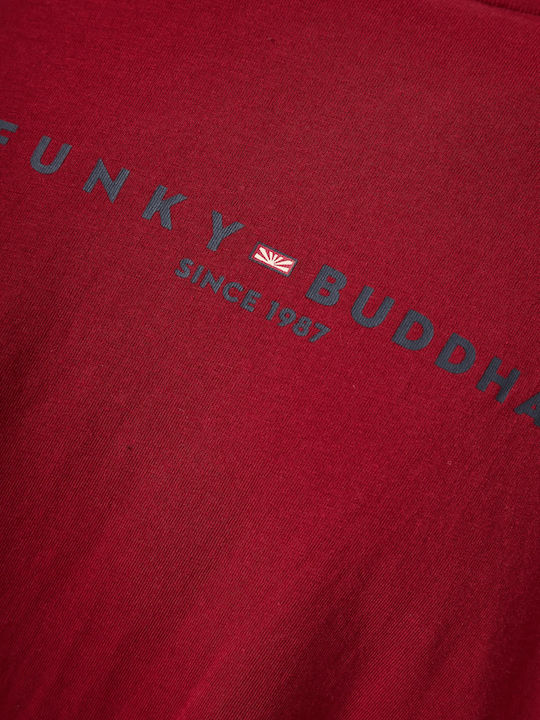 Funky Buddha Ανδρική Μπλούζα Μακρυμάνικη Κεραμιδί