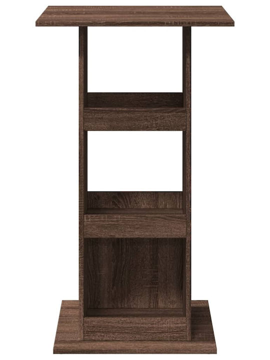 Table Bar Wooden Brown Oak 60x60x102cm