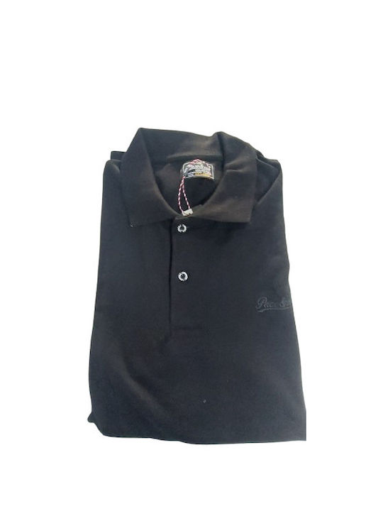 Paco & Co Men's Long Sleeve Blouse Polo Black