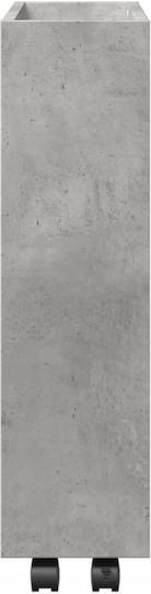 vidaXL Τρόλεϊ Κουζίνας Ξύλινο 3 Θέσεων Γκρι 60x18x70cm