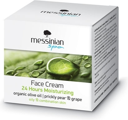 Messinian Spa with Prickly Pear & Grape 24h Cream Face for Oily Skin with Aloe Vera 50ml