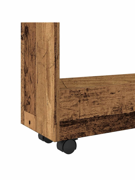 vidaXL Wooden Kitchen Trolley 3 Tiers Brown 60x22x80cm