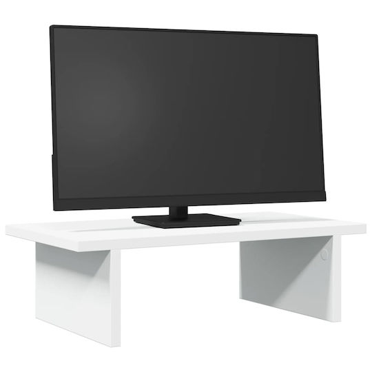 vidaXL Stand Desk Mounted Monitor White (854697)