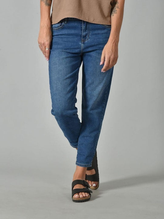 Belle Femme Damenjeanshose in Boyfriend Passform Blue