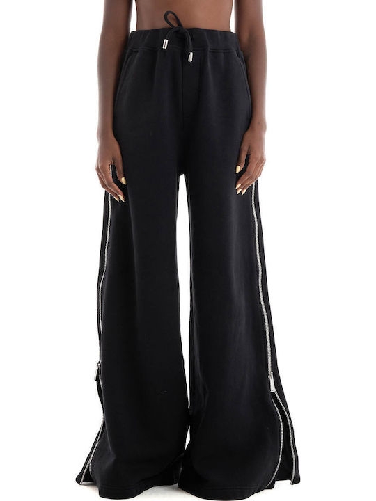 Damen Stoff Hose in Lockere Passform Black