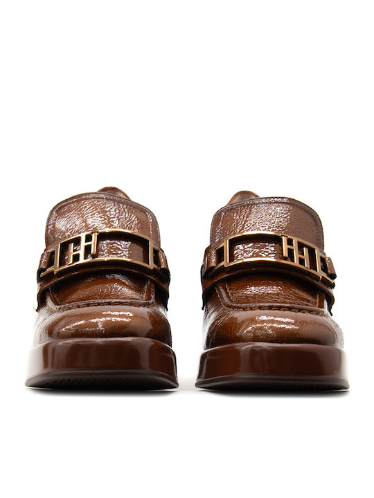 Patent Leather Tabac Brown High Heels