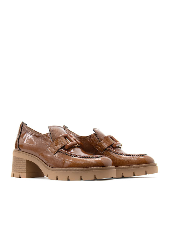 Patent Leather Tabac Brown High Heels