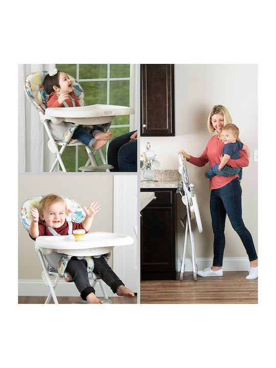 Graco Snack N' Stow Into the Wild Klappbarer Baby Hochstuhl Blau