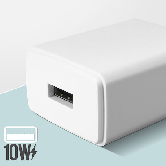 Oppo Φορτιστής με Θύρα USB-A και Καλώδιο USB-C 10W Λευκός
