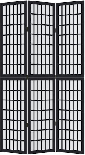 vidaXL Decorativ Paravan Lemn cu 3 Panouri 105x200cm