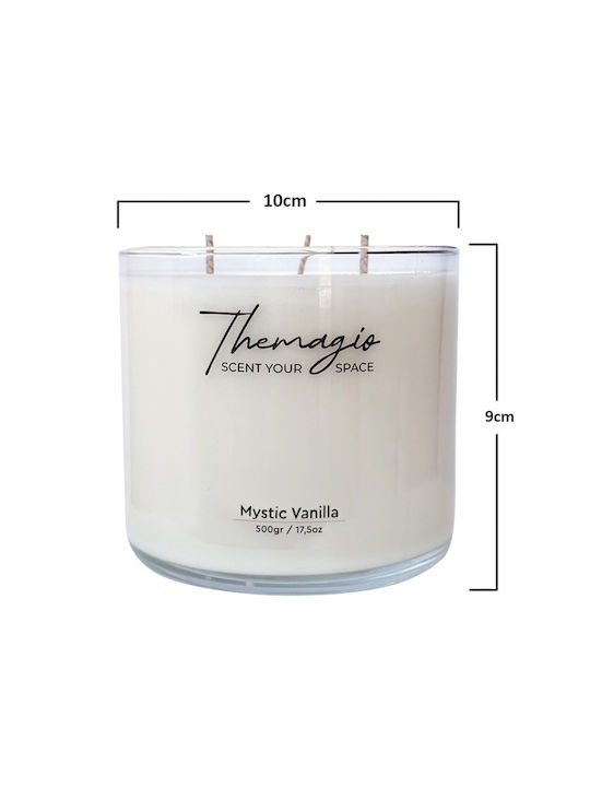 Themagio Lumânare Aromatică Din Soia În Borcan Cu Miros De Vanilie Mistică 500gr
